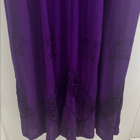 โจ Boho Purple Long Sleeve Dress โ Festival, Renaissance Fair, Embroidered Magic - Picture 10 of 14